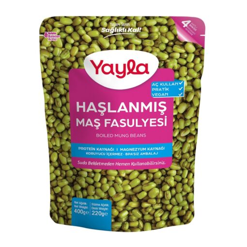 Yayla Haşlanmış Maş Fasulyesi 400 Gr