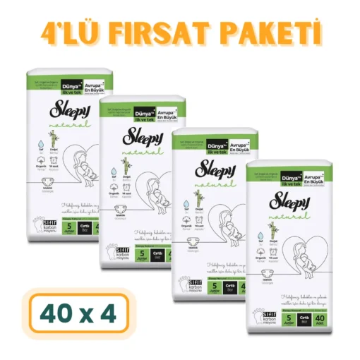 Sleepy Natural - 5 Numara Junior - 160lı Fırsat Paketi - Ücretsiz Kargo