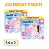 Molfix 3 Numara Midi 128'li Külot Bez